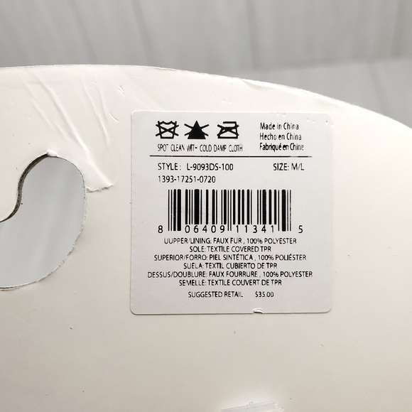 Lemon Faux Fur Criss Cross Slide House Slippers - Picture 5 of 7